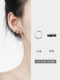 925纯银简约黑白耳扣耳环女耳钉2021新款 潮夏耳饰女小众