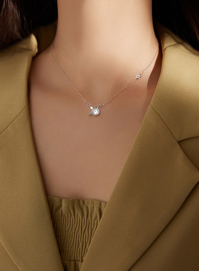 纯银五角星配饰小众设计锁骨链