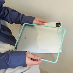 简约纯色ipad10保护套10.9寸高级感苹果平板7代适用A2917亚克力Pro11轻便air654透明8/9代全包防摔10.2寸硬壳