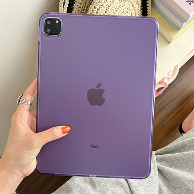个性紫色ipad10磨砂壳2025苹果ipad11保护套A16透明air13全包后盖A2696防摔第十代10.9寸2024Pro11防弯8轻薄9
