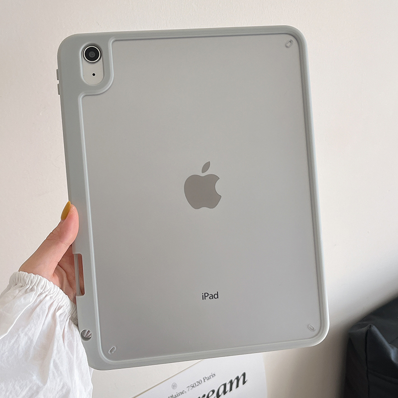 苹果iPadA16适用2025款iPad11/10/9/8/7笔槽保护套Air654亚克力防弯Air13超薄防摔Pro12.9磨砂硬壳八九10.2寸