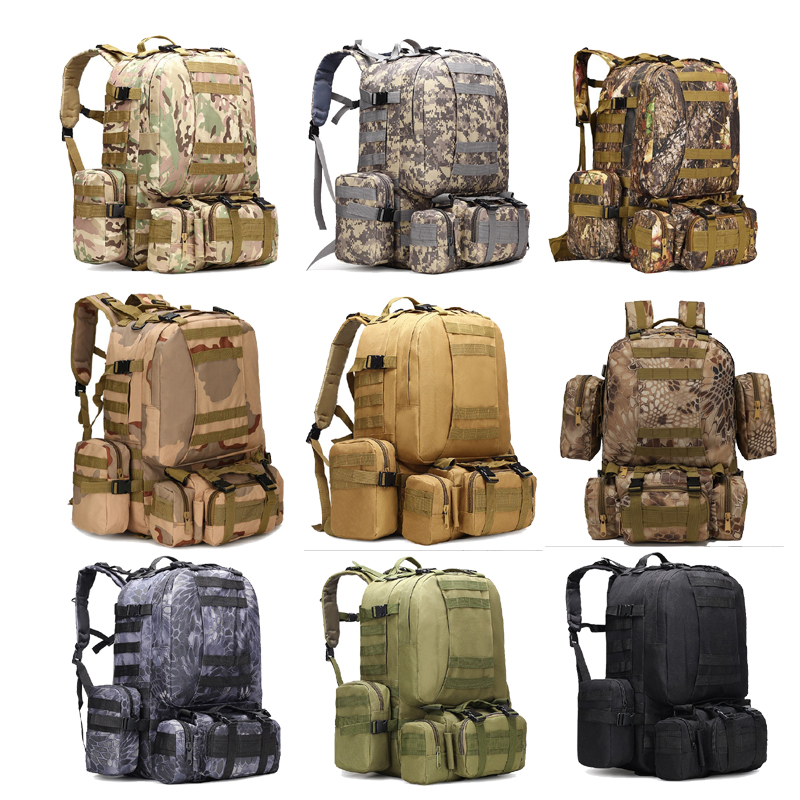 大容量多功能组合双肩包男女户外野营军迷战术背包徒步登山旅行包
