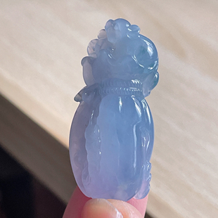 9.6 缅甸天然翡翠A货冰润满紫福袋 17.1 36.5 9.31g 紫色浓郁