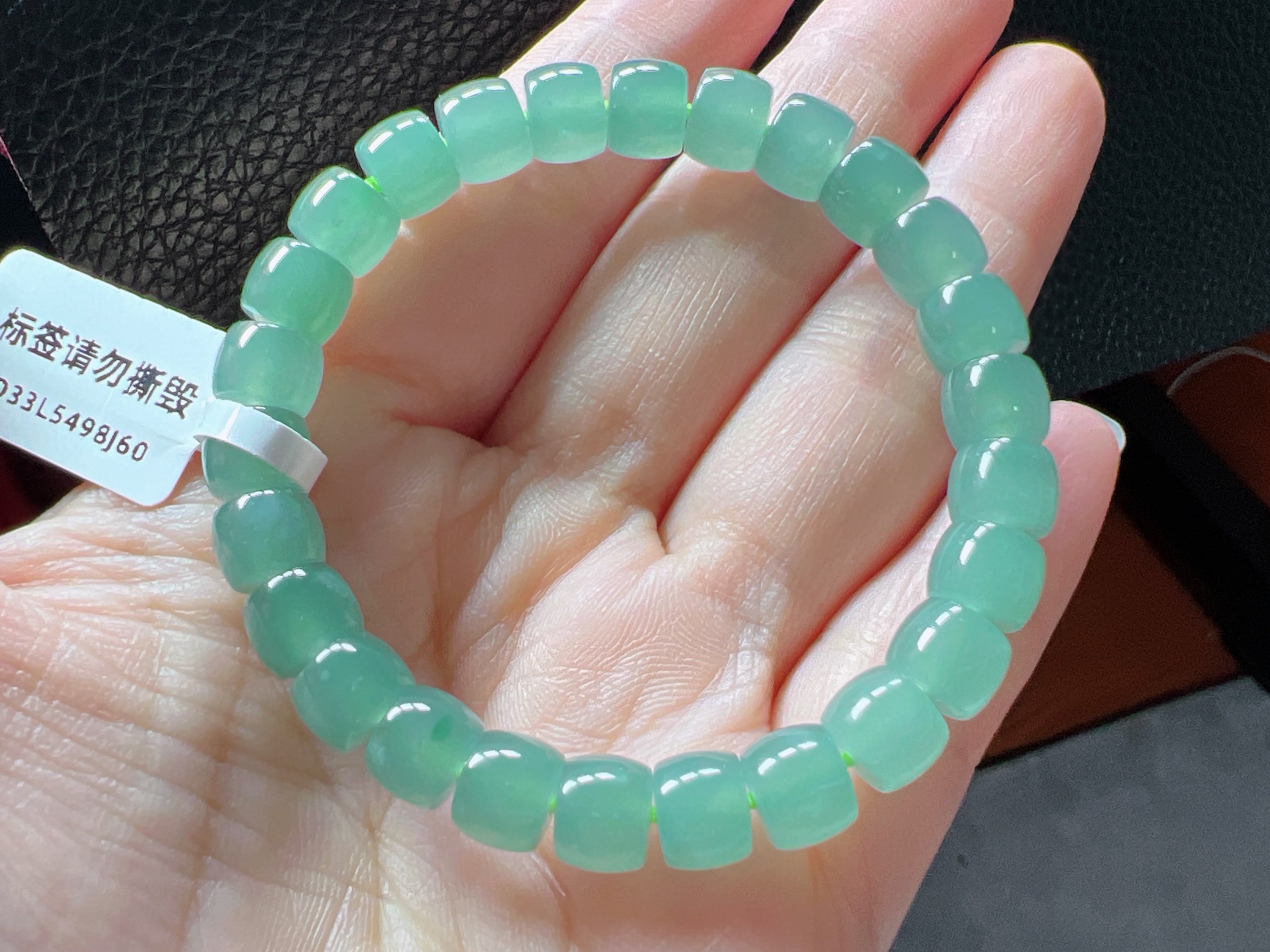 天然翡翠A货晴水直切手串，卡7.8-6.0，共28颗，15-19手围可以戴,珠宝/钻石/翡翠,手链/手串,淘宝优惠券,粉丝福利购,淘宝优惠卷