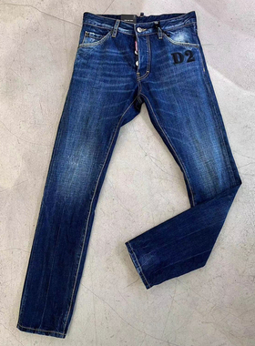 Dsquared2 新款刺绣D2字母男士修身牛仔裤 S74LB1292-S30309
