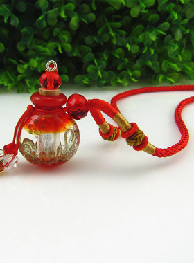 琉璃精油瓶香薰吊坠挂件毛衣链