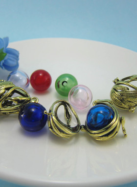 diy古铜色空心香囊精油饰品吊坠