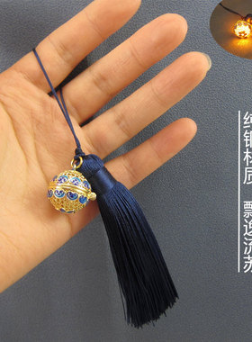 古风香囊球吊坠随身佩戴镂空香薰球挂件流苏挂饰可打开香丸盒子女