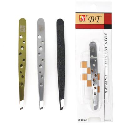 BT义乌修眉镊子斜口拔毛夹