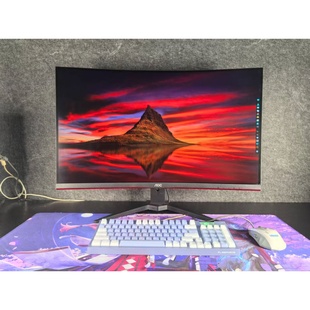 AOC冠捷32寸1k165HZ游戏电竞曲屏无边框高刷台式机办公显示器二手