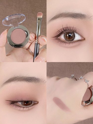 柔雾灰粉玫瑰眼妆 该死的清冷微醺感judydoll橘朵单色眼影m01哑光