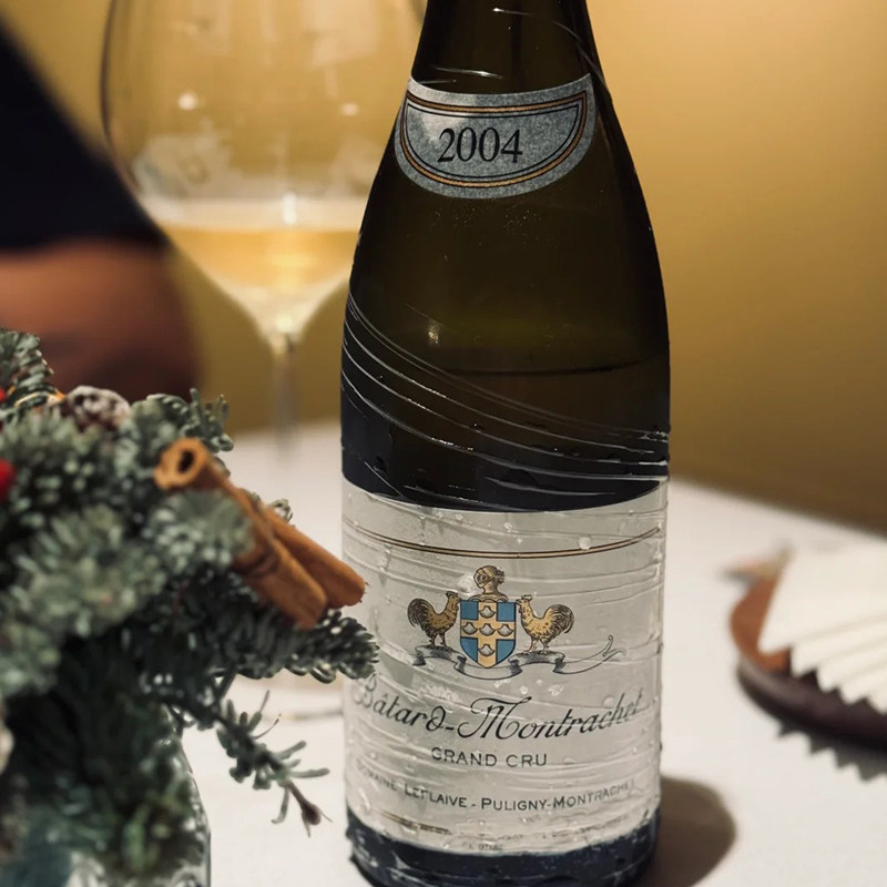 法国勃艮第勒弗莱双鸡酒庄特级干白2004干白葡萄酒750ml