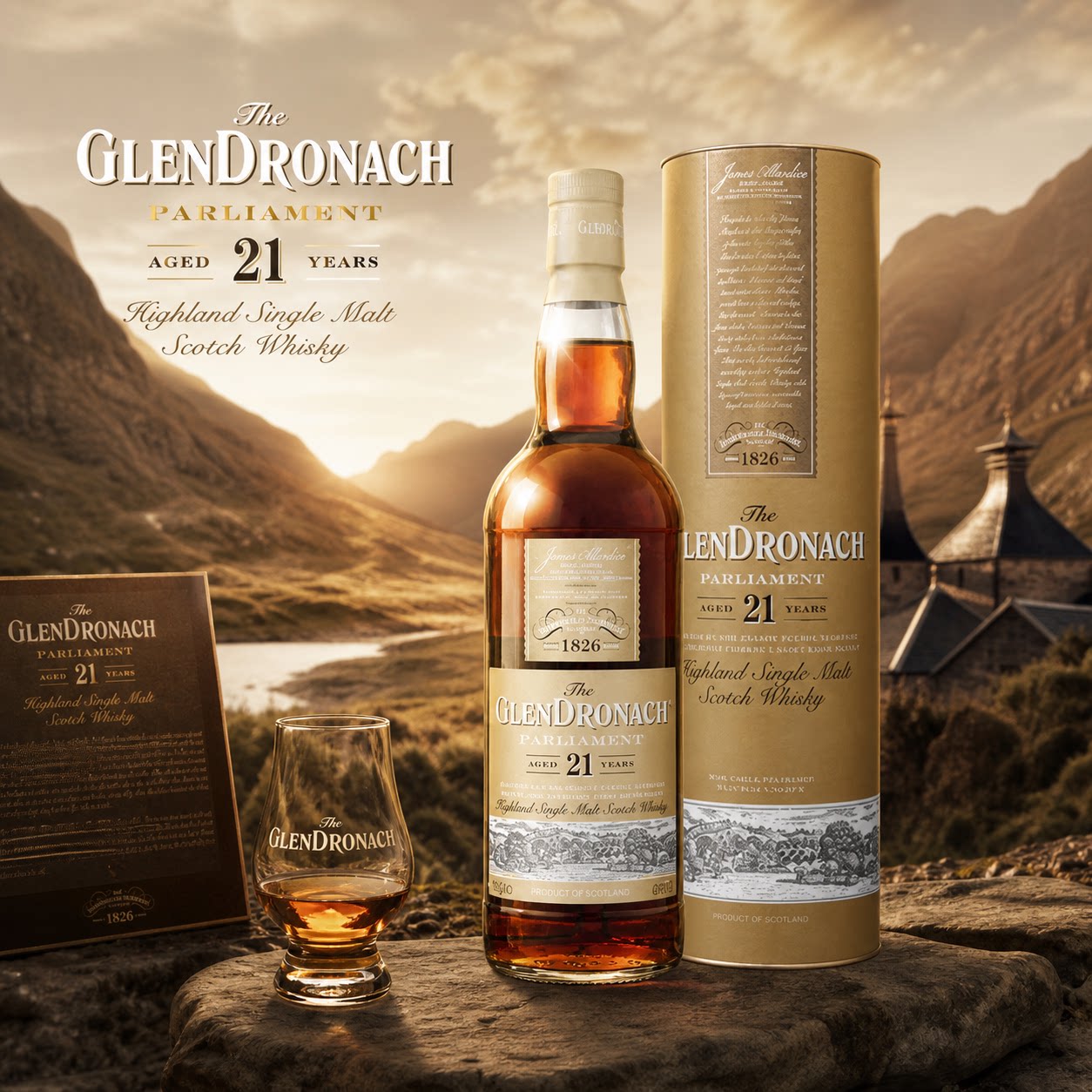 格兰多纳21年单一麦芽苏格兰威士忌 GLENDRONACH 雪莉桶 正品洋酒图片