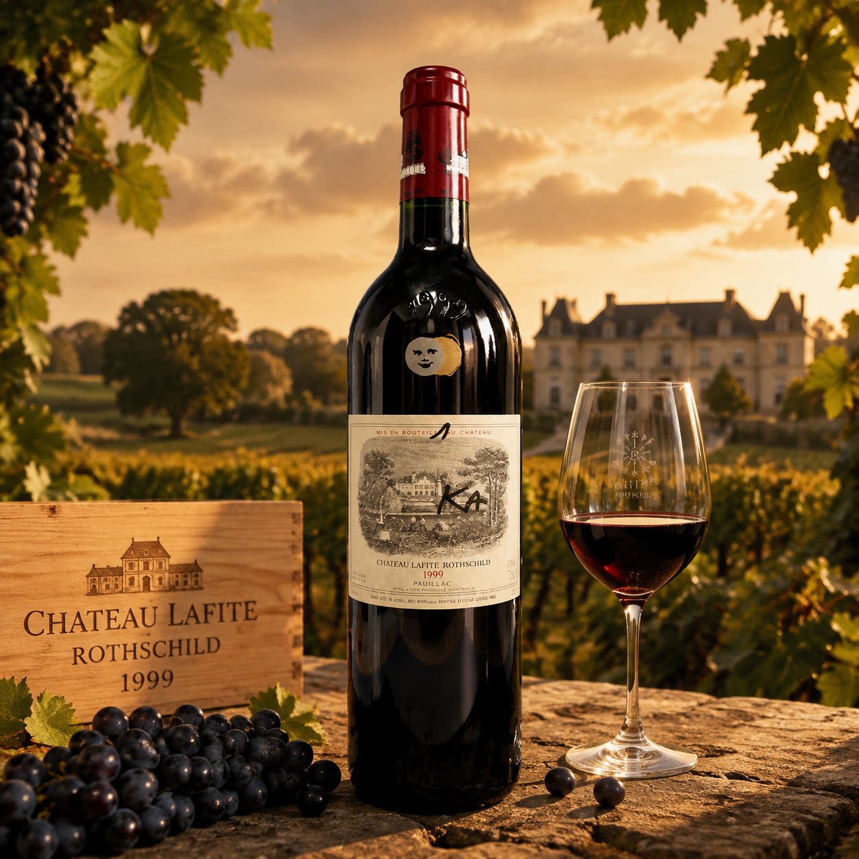Lafite 拉菲1999年古堡大拉菲正牌红葡萄酒日全食一级酒庄红酒