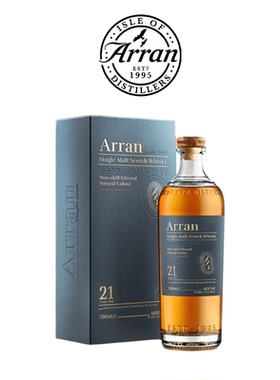 Arran艾伦21年礼盒装苏格兰单一麦芽威士忌700ml46度进口洋酒