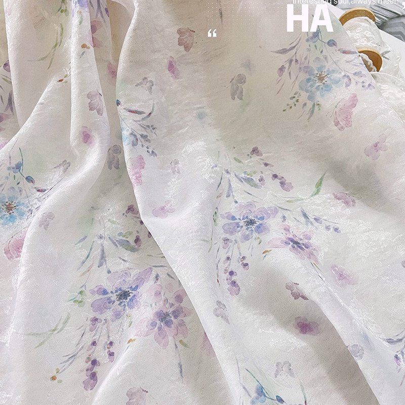 国风气质暗纹蝴蝶提花紫色印花面料设计师 新中式旗袍连衣裙布料,纺织面料/辅料/配套,面料/布类,淘宝优惠券,粉丝福利购,淘宝优惠卷