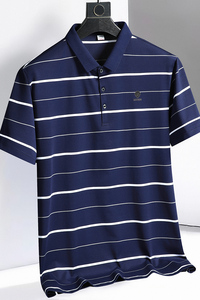 3XL-7XL直播高品质短袖t恤男条纹polo衫夏款翻领保罗体恤3310P58图片