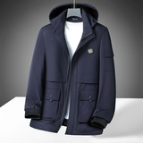 3XL-8XL冬装新款男士中长款连帽羽绒服加厚保暖多口袋2093P260，男装羽绒服，星座802