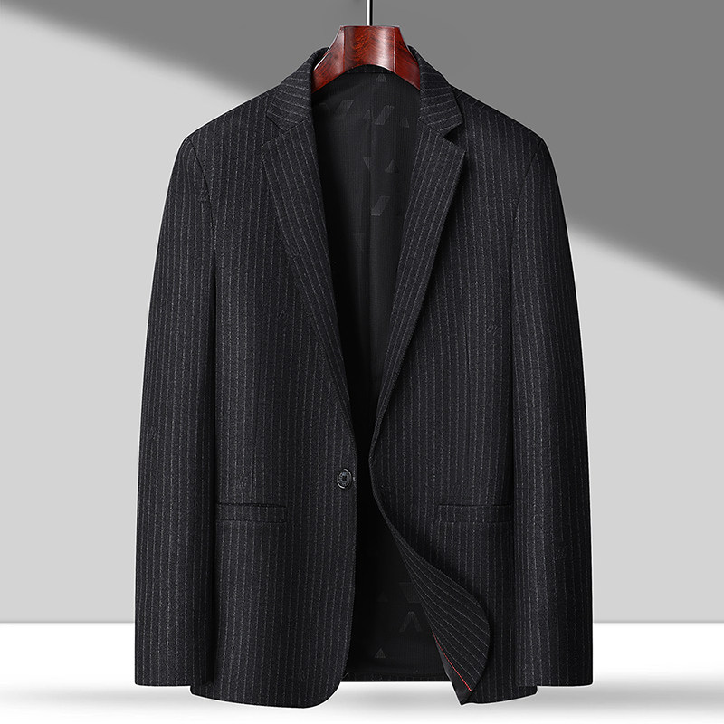 2XL-8XL春装新款条纹大码西服毛料休闲西服外套XZ2390P165,男装西服,星座802