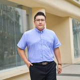 XL-8XL夏装新款加肥加大码男式格子短袖衬衫半袖上衣衬衣1408P50，男装衬衫，星座802