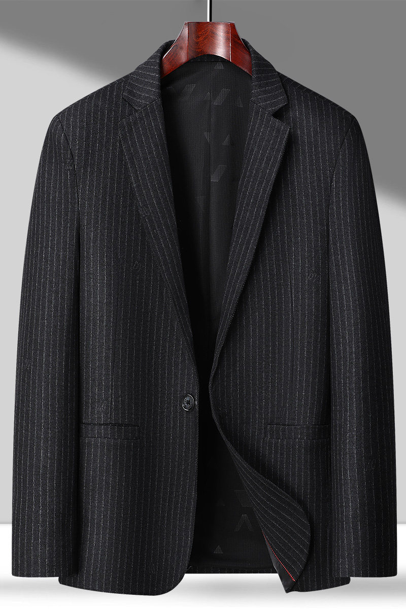 2XL-8XL春装新款条纹大码西服毛料休闲西服外套XZ2390P165,男装西服,星座802