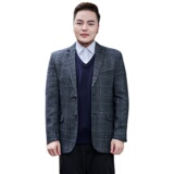 2XL-8XL格子西装男单西潮流春季休闲男士西服加肥大码2115-P165，男装西服套装，星座802