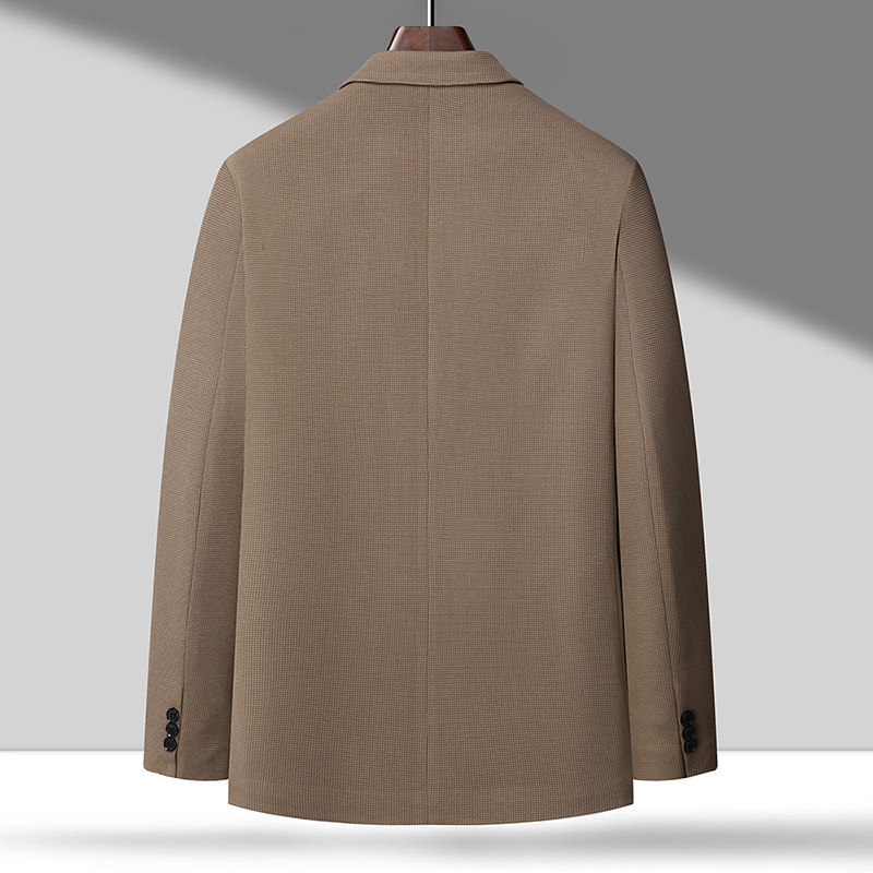 2XL-8XL春装新款格纹大码西服休闲两粒扣西服外套XZ2393P155,男装西服,星座802