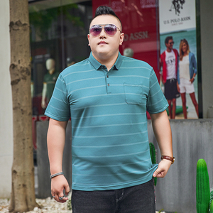 3XL-7XL男士条纹polo衫短袖有口袋翻领保罗衫加肥加大9805P58图片 3XL-7XL男士条纹polo衫短袖有口袋翻领保罗衫加肥加大9805P58图片