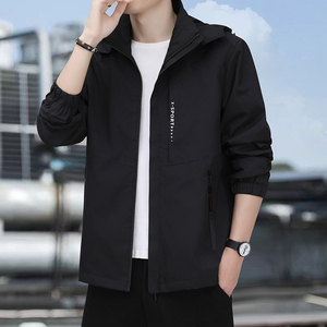 L-8XL夹克男士春季新款潮流休闲冲锋衣男装运动服防风外套2366P70，男装夹克，星座802