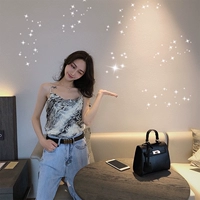 2019 mới treo nhỏ áo khoác nữ đêm trường cẩn thận máy vest rắn da báo in đáy mặc hoang dã Shuang Han - Áo ba lỗ thoi trang nu
