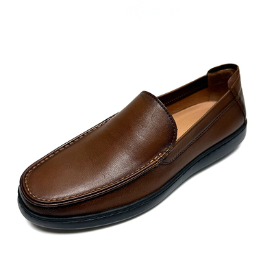 专柜正品莱尔斯丹男鞋时尚休闲舒适轻便牛皮一脚蹬乐福鞋41801