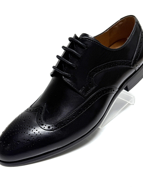 专柜撤柜清仓莱尔斯丹男鞋绅士品格真皮布洛克雕花男士皮鞋08524