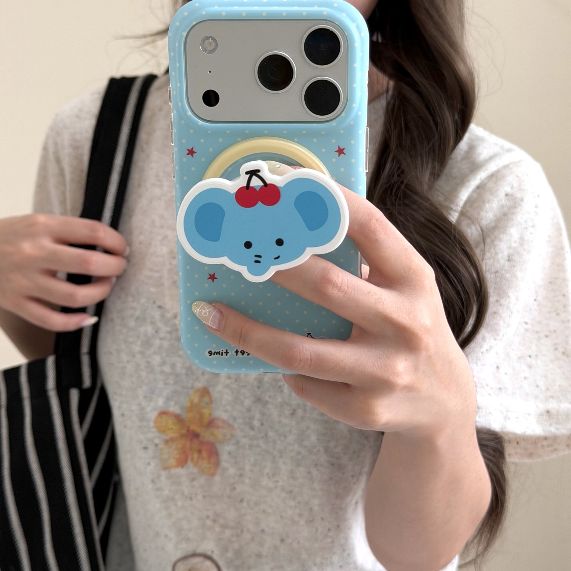 乐思茉 iPhone蓝色波点小手机保护套/壳