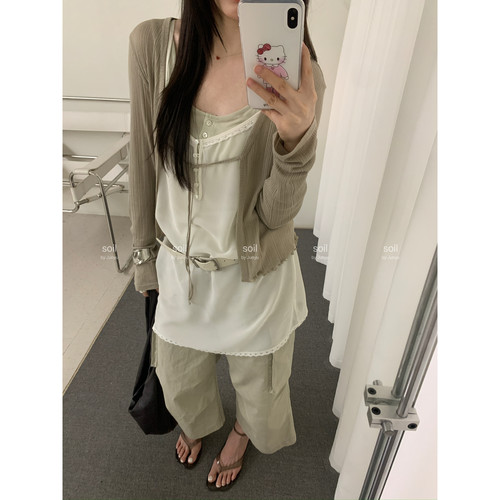 希宥HOUSE 韩系叠穿蕾丝边连衣裙