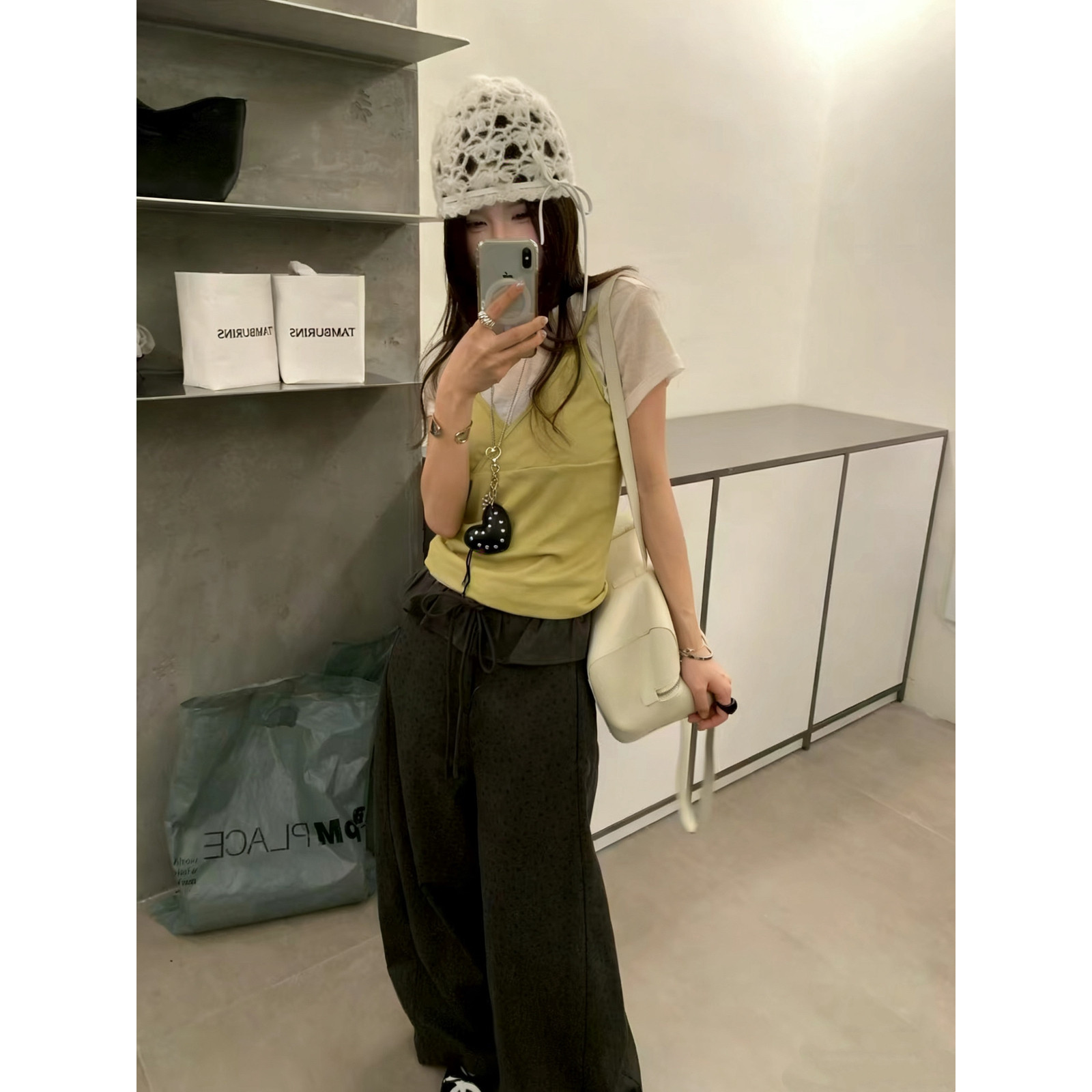 希宥HOUSE 百搭吊带背心两件套套装(不含项链包包和裤子)