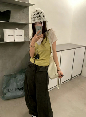 希宥HOUSE 百搭吊带背心两件套套装(不含项链包包和裤子)