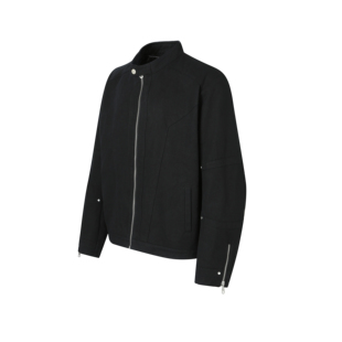 DaeeWooo机车解构复古弯刀重工立领帆布boxy短宽宽松秋冬夹克外套