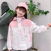 连帽衣服儿童秋装 女童外套秋季 女中大童春秋款 童装 冲锋衣 2026新款