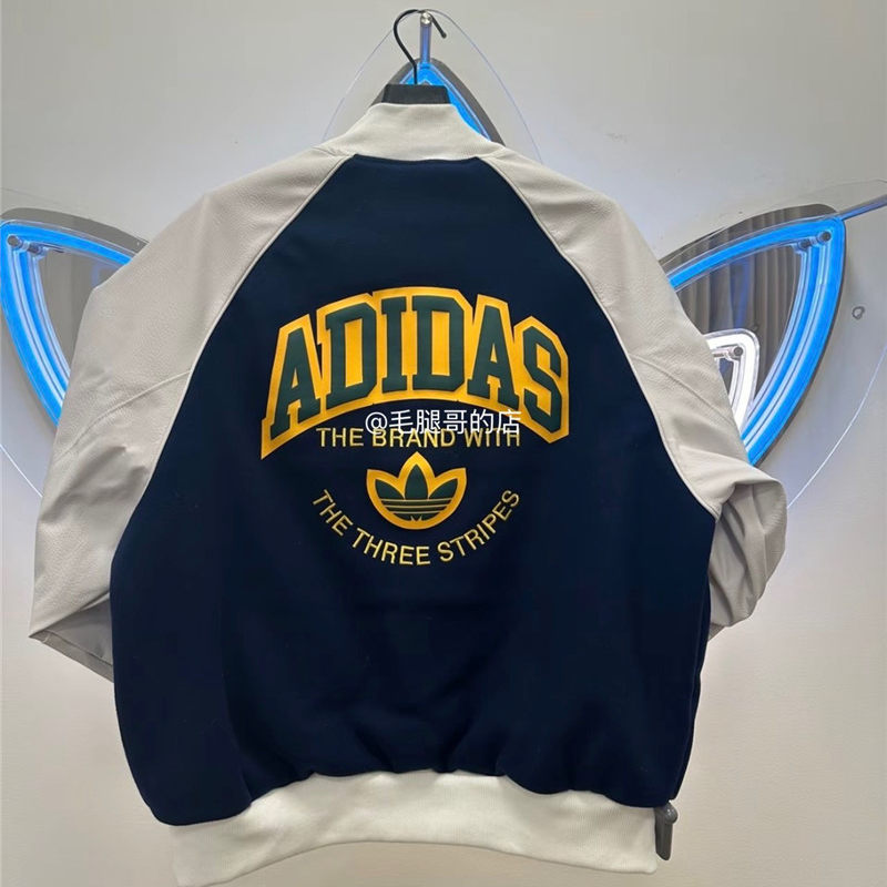 阿迪达斯三叶草男宽松棒球夹克