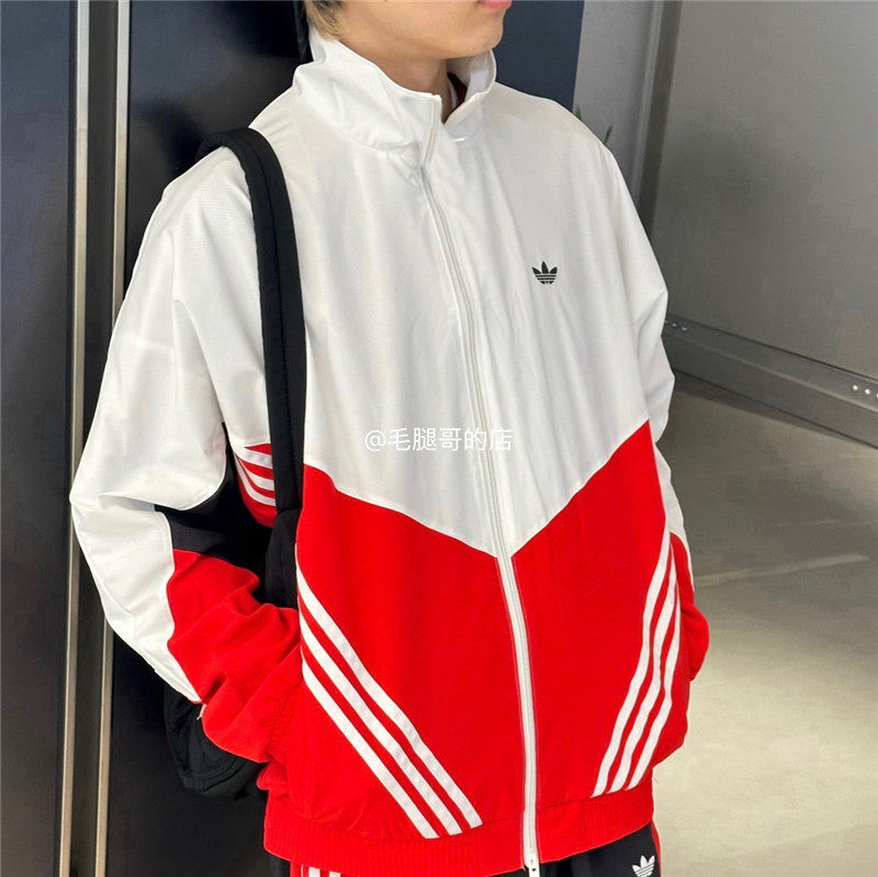 阿迪达斯三叶草男防风立领夹克