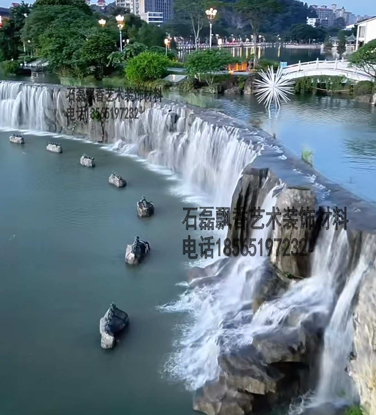 室内室包假山流水挡墙护坡水泥假山流水萌宠乐园打造定制人物大门