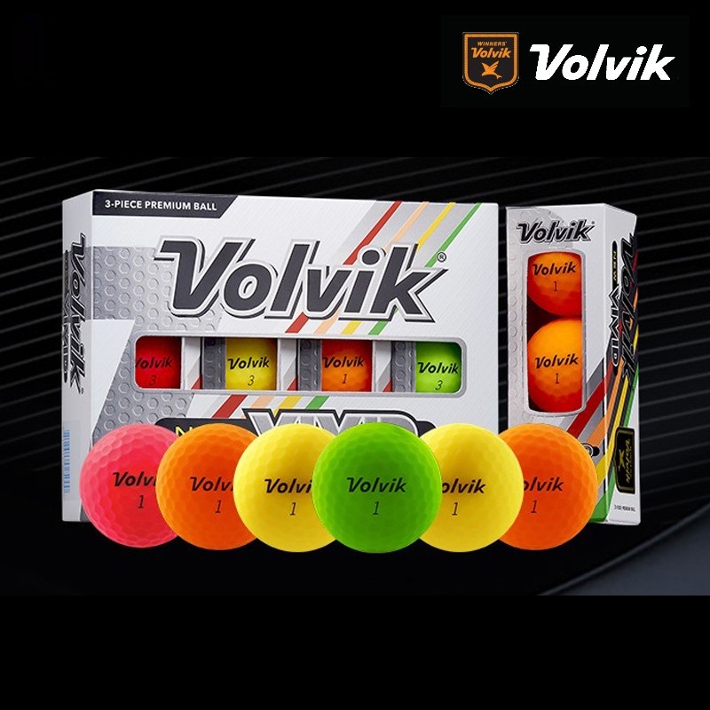 volvik哑光彩色球三层球