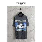 Saint Michael×攻壳机动队 潮牌美式 YOG 男女同款 宽松短T恤