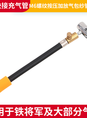 M6螺纹连接机器充气管充气宝加气管快速按柄连接轮胎充气不漏气