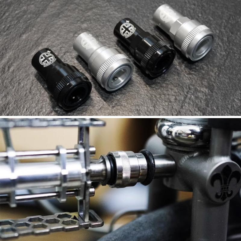 UnionJack 小布折叠自行车改装全CNC铝制前叉脚踏座快拆座MKS支持