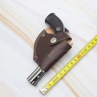 怀旧左轮儿童玩具枪合金模型手枪模型玩具带皮枪套匙扣不可发射男