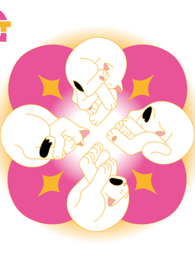 [猫X骷髅]徽章盲袋 金属胸针 原创小众独立设计 可爱猫咪 GGT LAB