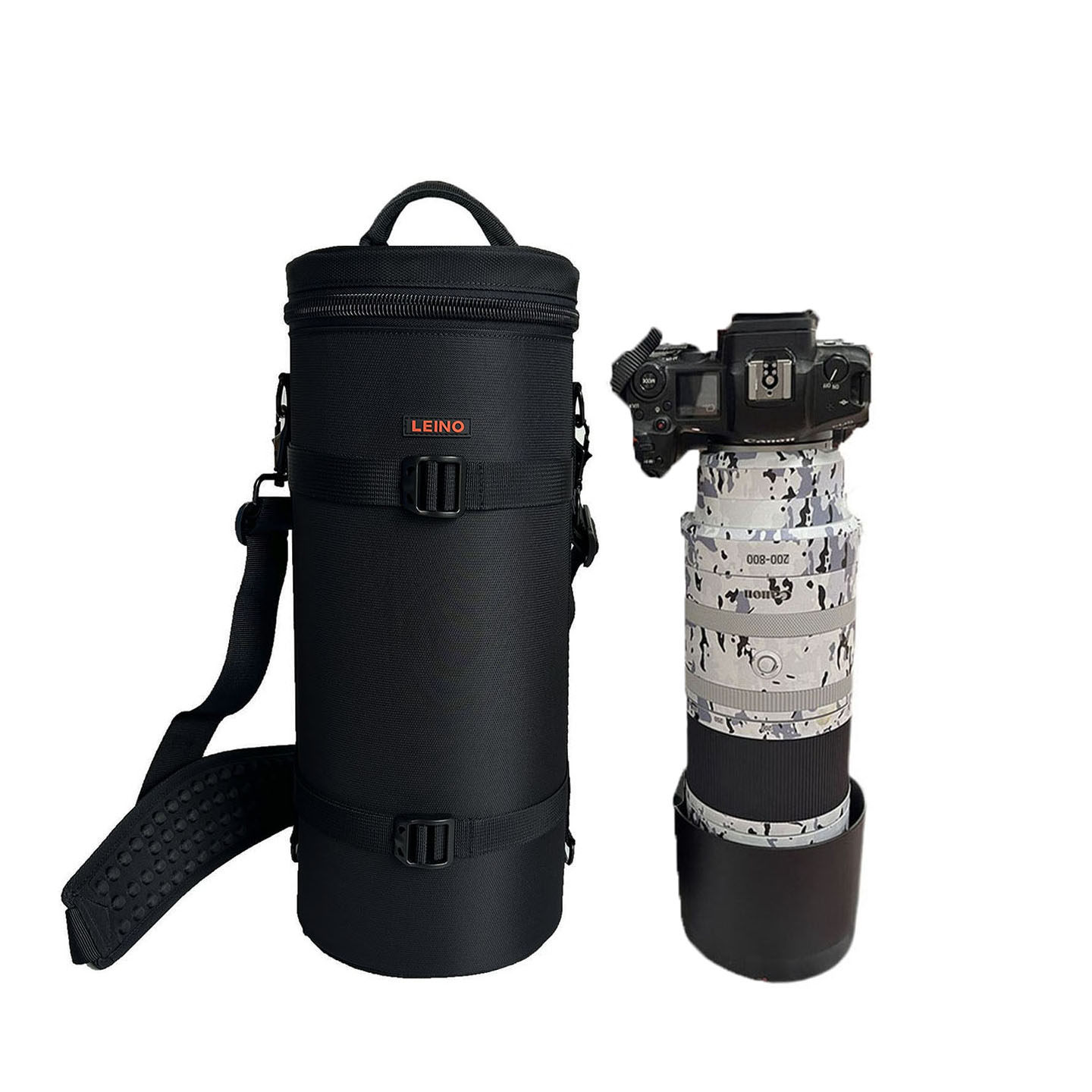 适用佳能RF200-800mm长焦镜头包R5相机单肩桶套微单R3斜挎摄影包
