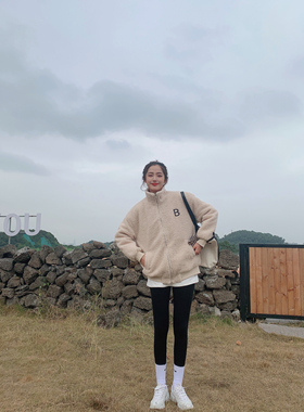 wan能加绒黑色打底裤修身显瘦百搭瑜伽裤鲨鱼裤