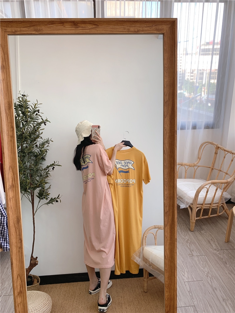 出门懒人裙随意t恤连衣裙新品